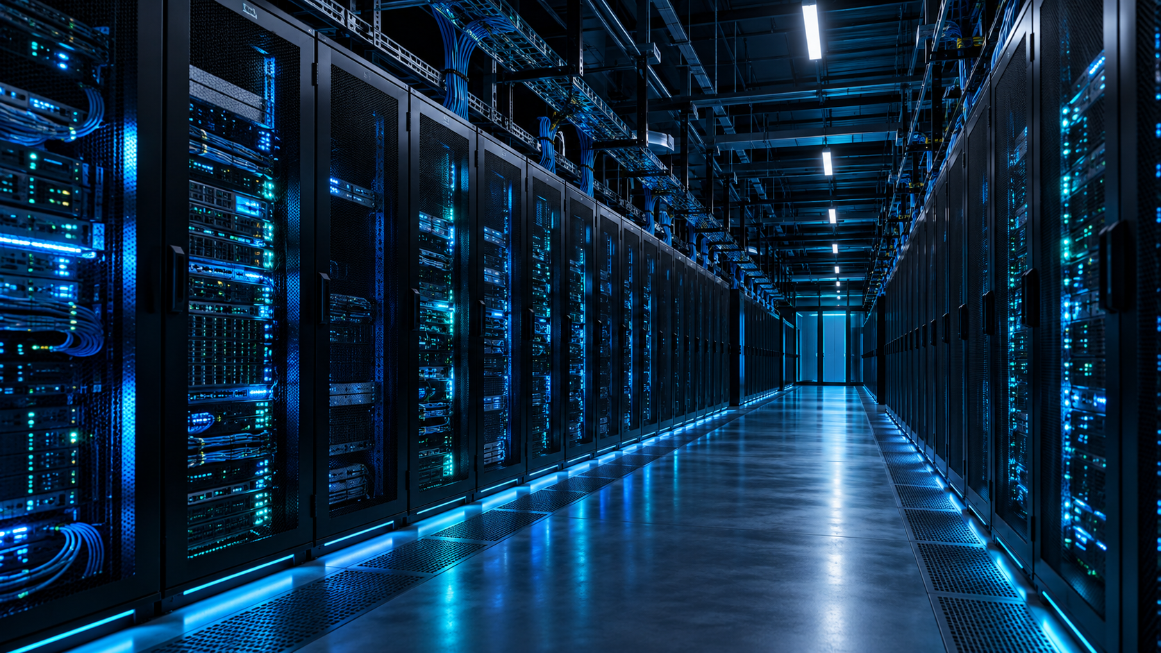 Hyperscale data center server room