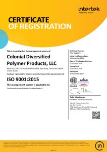 CERT 0148370 ENG Colonial Diversified Polymer Products,LLC